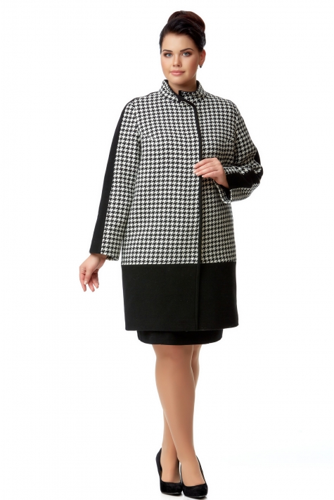 Женское пальто из текстиля с воротником 8011958