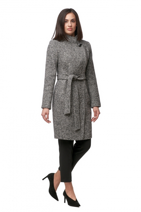Женское пальто из текстиля с воротником 8012604